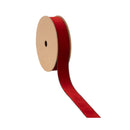 1" Reversible Velvet Ribbon | Red/Green | 10 Yard Roll