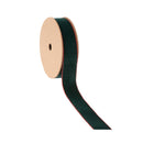 1" Reversible Velvet Ribbon | Green/Red | 10 Yard Roll