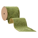 6" Wired Deluxe Reversible Velvet Ribbon | Moss | 10 Yard Ribbon