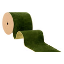 6" Wired Deluxe Reversible Velvet Ribbon | Forest Green | 10 Yard Ribbon
