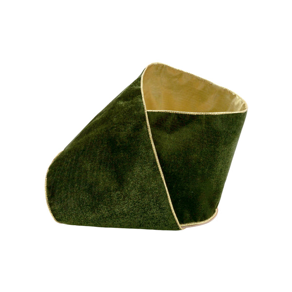 6" Wired Deluxe Reversible Velvet Ribbon | Forest Green | 10 Yard Ribbon