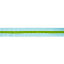 1 1/2" Wired Velvet Ribbon w/ Trim | Blue w/ Green Trim | 10 Yard Roll