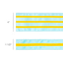 1 1/2" Wired Velvet Ribbon w/ Trim | Blue w/ Yelllow Trim | 10 Yard Roll