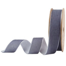 1" Velvet Ribbon | Smoke | 10 Yard Roll