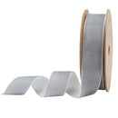 1" Velvet Ribbon | Sterling | 10 Yard Roll