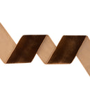 2 1/2" Unwired Velvet Ribbon | Brown | 10 Yard Roll
