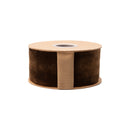 2 1/2" Unwired Velvet Ribbon | Brown | 10 Yard Roll