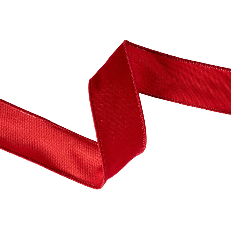1 1/2" Wired Velvet Ribbon | Magenta | 10 Yard Roll