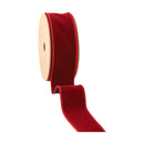 1 1/2" Wired Velvet Ribbon | Bordeaux | 10 Yard Roll