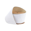 2 1/2" Wired Velvet | White Fuzzy Velvet with Gold Backing | 10 Yard Spool