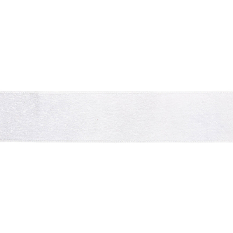 2 1/2" Wired Velvet | White Fuzzy Velvet with Gold Backing | 10 Yard Spool