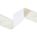 2 1/2" Wired Velvet | White Fuzzy Velvet with Gold Backing | 10 Yard Spool