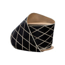 4" Wired Velvet Ribbon | Black with Glittered Diamond | 10 Yard Roll