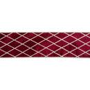 4" Wired Velvet Ribbon | Burgandy with Glittered Diamond | 10 Yard Roll