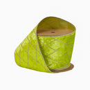 4" Wired Velvet Ribbon | Lime with Glittered Diamond | 10 Yard Roll