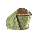 4" Wired Velvet Ribbon | Willow Green with Glittered Diamond | 10 Yard Roll