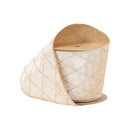 4" Wired Velvet Ribbon | Champagne with Glittered Diamond | 10 Yard Roll