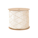 4" Wired Velvet Ribbon | Champagne with Glittered Diamond | 10 Yard Roll