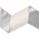 4" Reversible Classic Velvet Wired Ribbon | White/Silver | 10 Yard Roll