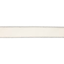 1" Reversible Classic Velvet Wired Ribbon | White/Silver | 10 Yard Roll