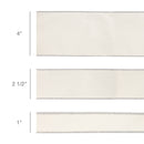 1" Reversible Classic Velvet Wired Ribbon | White/Silver | 10 Yard Roll