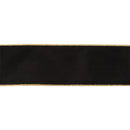 2 1/2" Reversible Classic Velvet Wired Ribbon | Black/Gold | 10 Yard Roll