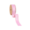 1" Reversible Classic Velvet Wired Ribbon | Light Pink/Light Pink | 10 Yard Roll