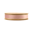 1" Reversible Classic Velvet Wired Ribbon | Pink/Gold | 10 Yard Roll