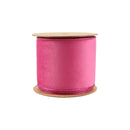 4" Reversible Classic Velvet Wired Ribbon | Hot Pink/Shimmer Pink | 10 Yard Roll