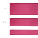 4" Reversible Classic Velvet Wired Ribbon | Hot Pink/Shimmer Pink | 10 Yard Roll