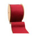 4" Reversible Classic Velvet Wired Ribbon | Burgundy/Gold | 10 Yard Roll