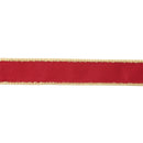 1" Reversible Classic Velvet Wired Ribbon | Burgundy/Gold | 10 Yard Roll