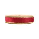 1" Reversible Classic Velvet Wired Ribbon | Burgundy/Gold | 10 Yard Roll