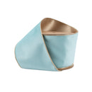 4" Reversible Classic Velvet Wired Ribbon | Aqua/Gold | 10 Yard Roll