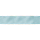 2 1/2" Reversible Classic Velvet Wired Ribbon | Aqua/Gold | 10 Yard Roll