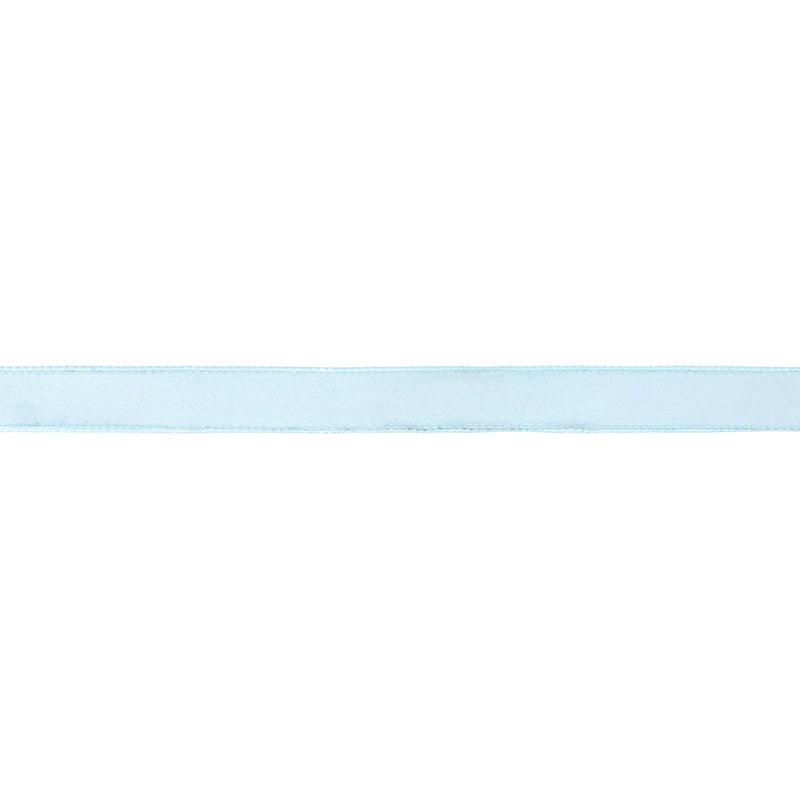 1" Reversible Classic Velvet Wired Ribbon | Baby Blue/Baby Blue | 10 Yard Roll