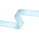 1" Reversible Classic Velvet Wired Ribbon | Baby Blue/Baby Blue | 10 Yard Roll