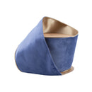 4" Reversible Classic Velvet Wired Ribbon | French Blue/Gold | 10 Yard Roll