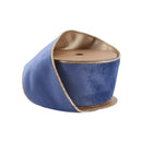 2 1/2" Reversible Classic Velvet Wired Ribbon | French Blue/Gold | 10 Yard Roll