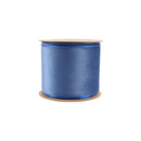 4" Reversible Classic Velvet Wired Ribbon | Electric Blue/Shimmer Blue| 10 Yard Roll