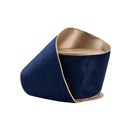 4" Reversible Classic Velvet Wired Ribbon | Navy/Gold | 10 Yard Roll