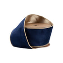 2 1/2" Reversible Classic Velvet Wired Ribbon | Navy/Gold | 10 Yard Roll