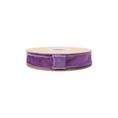 1" Reversible Classic Velvet Wired Ribbon | Purple/Purple | 10 Yard Roll