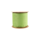 4" Reversible Classic Velvet Wired Ribbon | Lime/Lime | 10 Yard Roll