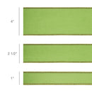 2 1/2" Reversible Classic Velvet Wired Ribbon | Lime/Shimmer Lime | 10 Yard Roll