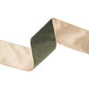 4" Reversible Classic Velvet Wired Ribbon | Moss/Gold | 10 Yard Roll