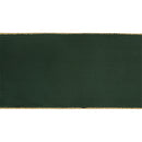 4" Reversible Classic Velvet Wired Ribbon | Green/Gold | 10 Yard Roll