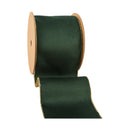 4" Reversible Classic Velvet Wired Ribbon | Green/Gold | 10 Yard Roll