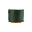 4" Reversible Classic Velvet Wired Ribbon | Green/Gold | 10 Yard Roll