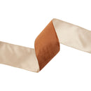 4" Reversible Classic Velvet Wired Ribbon | Rust/Gold | 10 Yard Roll